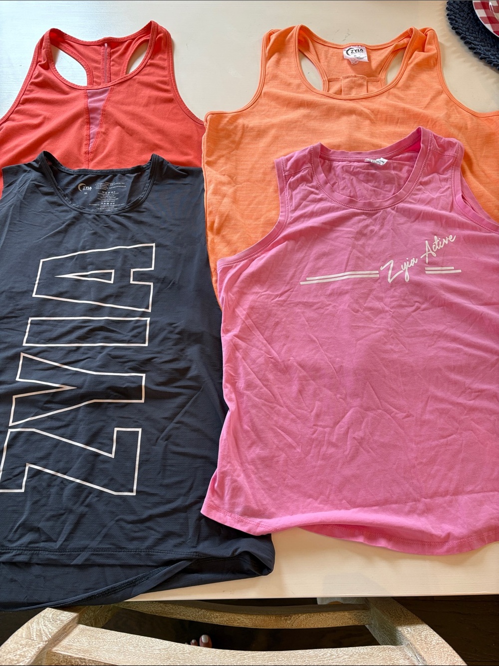 ZYIA Tank Tops - Pink, Orange, Coral, gray